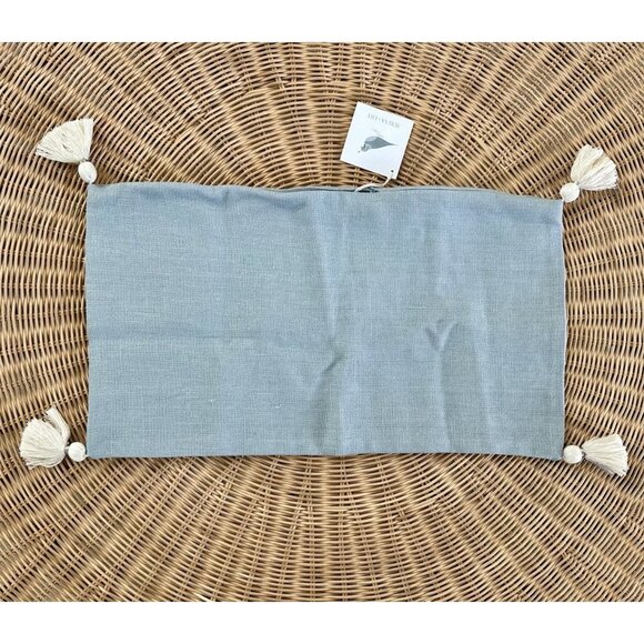 NEW Serena & Lily Eva Tassel Pillow Cover (12”x21”)-Bay Blue - Picture 1 of 2